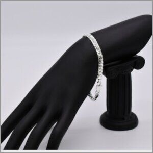 Women's Sterling Silver 6mm Serpentine Bracelet 8"